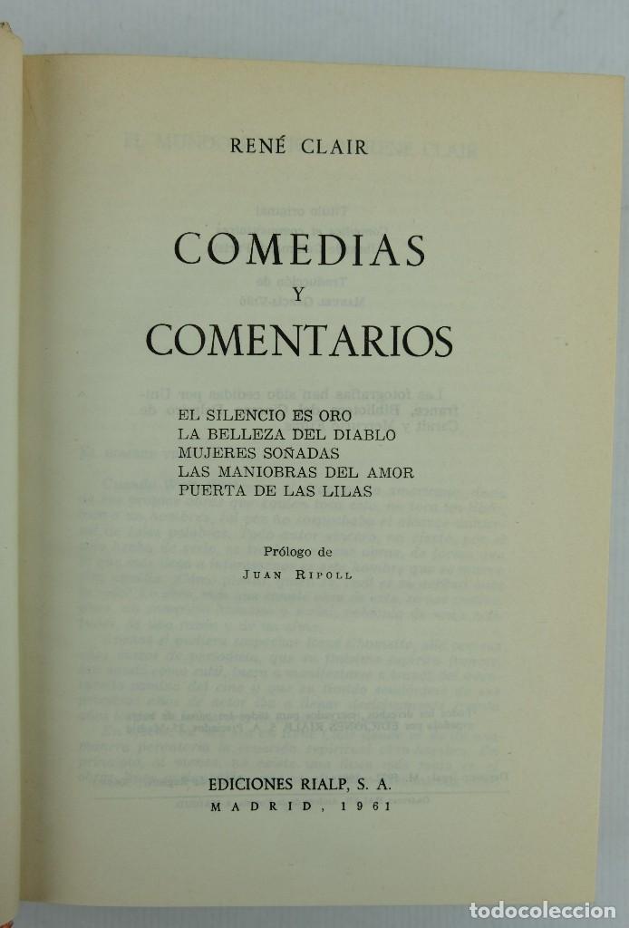 Libros de segunda mano: Comedias y comentarios-Ren&eacute; Clair-Ediciones Rialp,Madrid 1961 - Foto 7