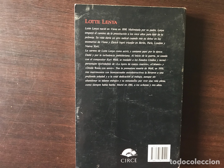 Libros de segunda mano: Lotte Lenya. Donald Spoto. Circe - Foto 2