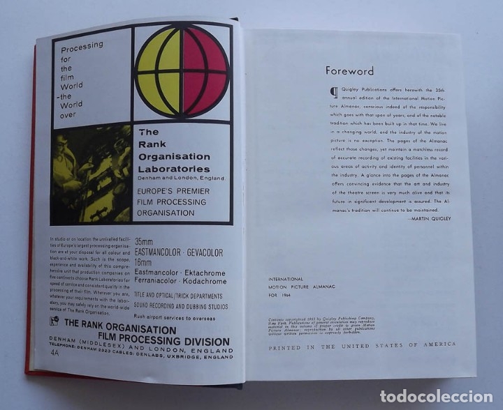 Libros de segunda mano: 1964 Motion Picture Almanac - Foto 3