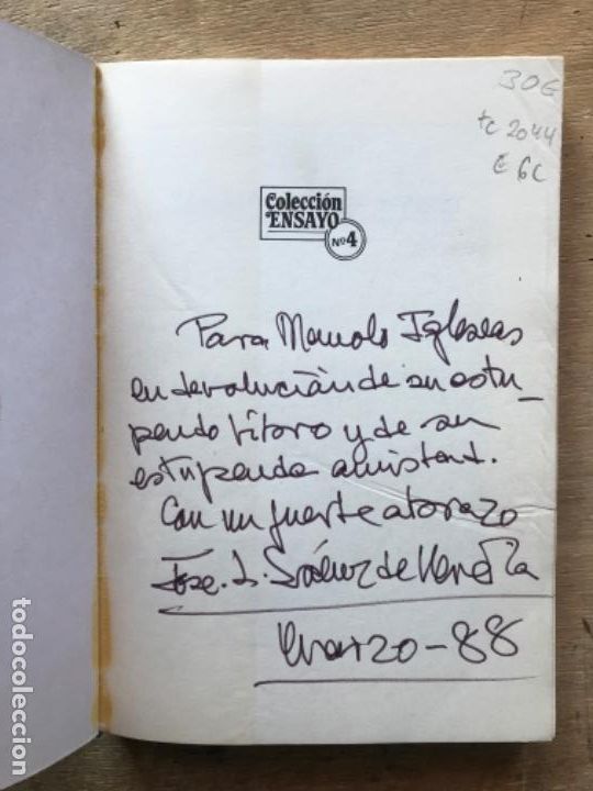 Libros de segunda mano: CLAVE DE M&Iacute;. JOS&Eacute; LUIS S&Aacute;ENZ DE HEREDIA. EJEMPLAR DEDICADO. - Foto 2