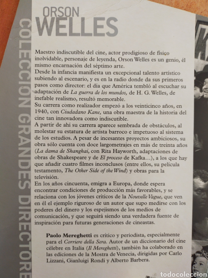 Libros de segunda mano: El libro de Orson Welles. Paolo Mereghetti - Foto 2