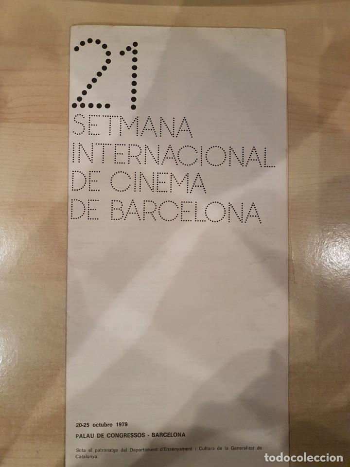 Libros de segunda mano: CINE . PROGRAMA XXI SETMANA DEL CINEMA A BARCELONA - Foto 1