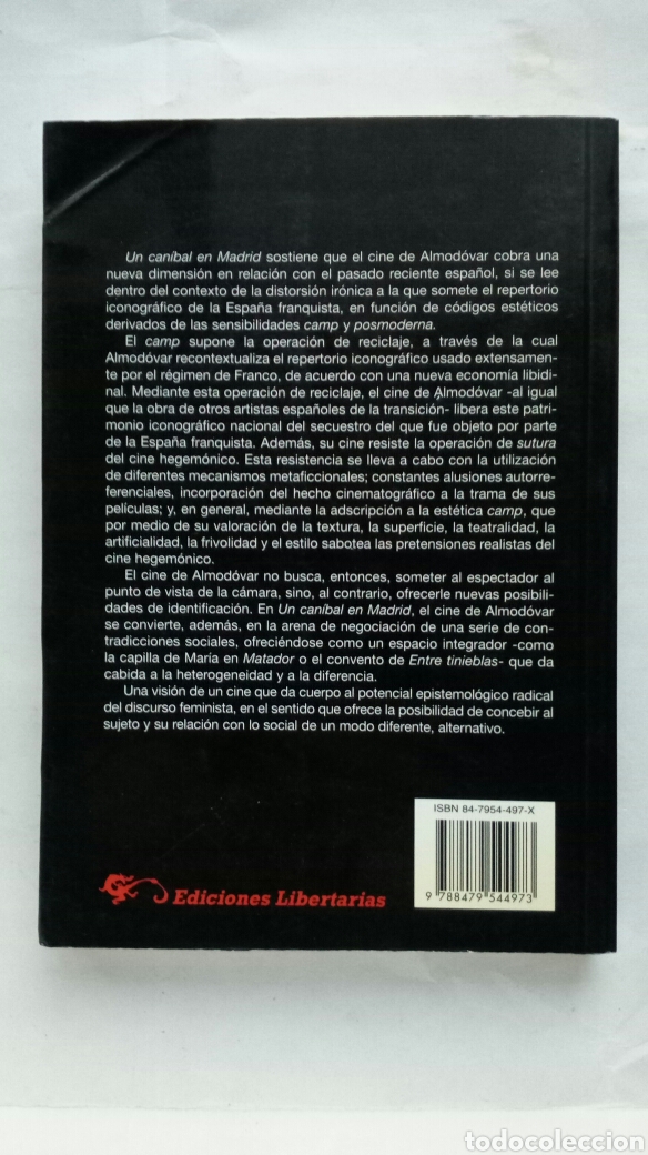 Libros de segunda mano: Un canibal en Madrid (Pedro Almod&oacute;var). Alejandro Yarza. - Foto 2