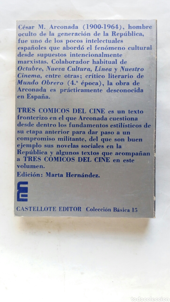 Libros de segunda mano: Tres c&oacute;micos del Cine. C&eacute;sar Arconada. - Foto 2