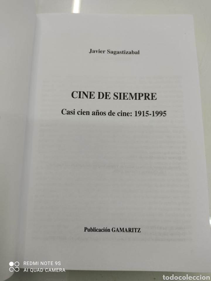 Libros de segunda mano: Cine de siempre Casi 100 años de cine: 1915-1995 - Sagastizabal, Javier 1996 Ed. Gamaritz NUEVO - Foto 6 - 250136420