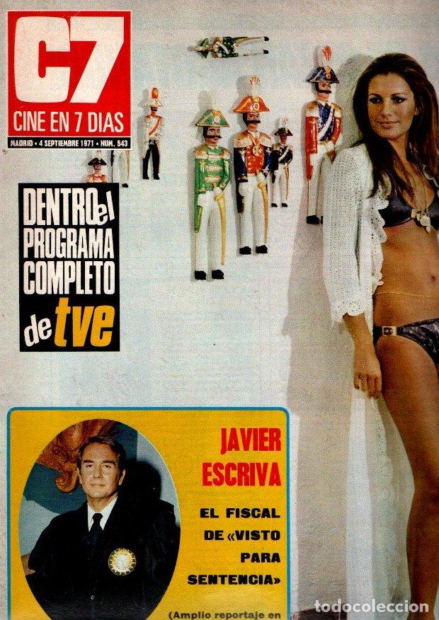 Livres d'occasion: C7. CINE EN 7 DIAS. N. 543. MADRID, 4 DE SEPTIEMBRE DE 1971. - REVISTA.