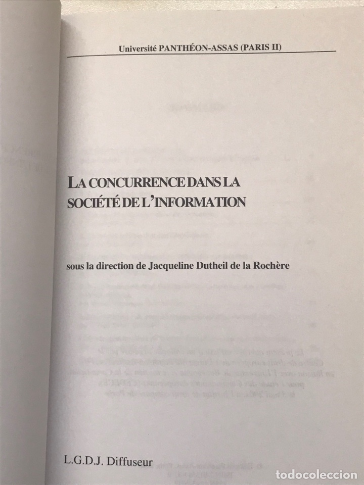 Libros de segunda mano: la concurrence dans la soci&eacute;t&eacute; de linformation Ref H - Foto 6