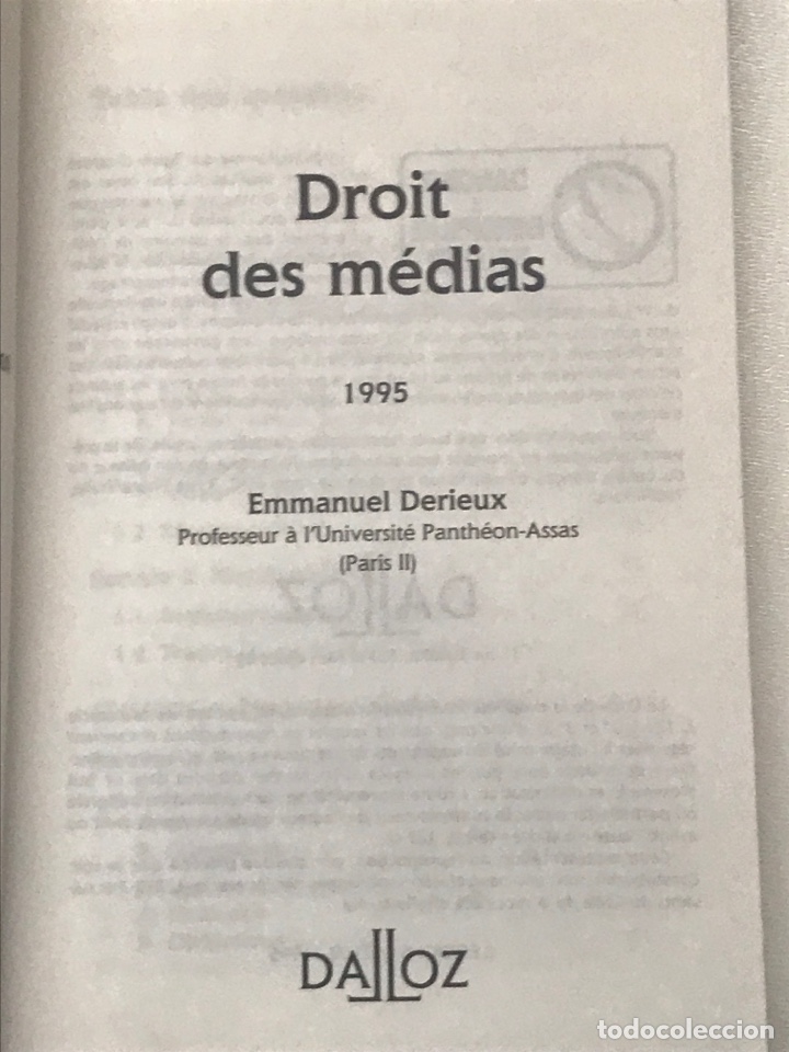 Libros de segunda mano: Droit des medias- Emmanuel Derieux Ref H - Foto 4