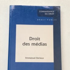 Libros de segunda mano: DROIT DES MEDIAS- EMMANUEL DERIEUX REF H