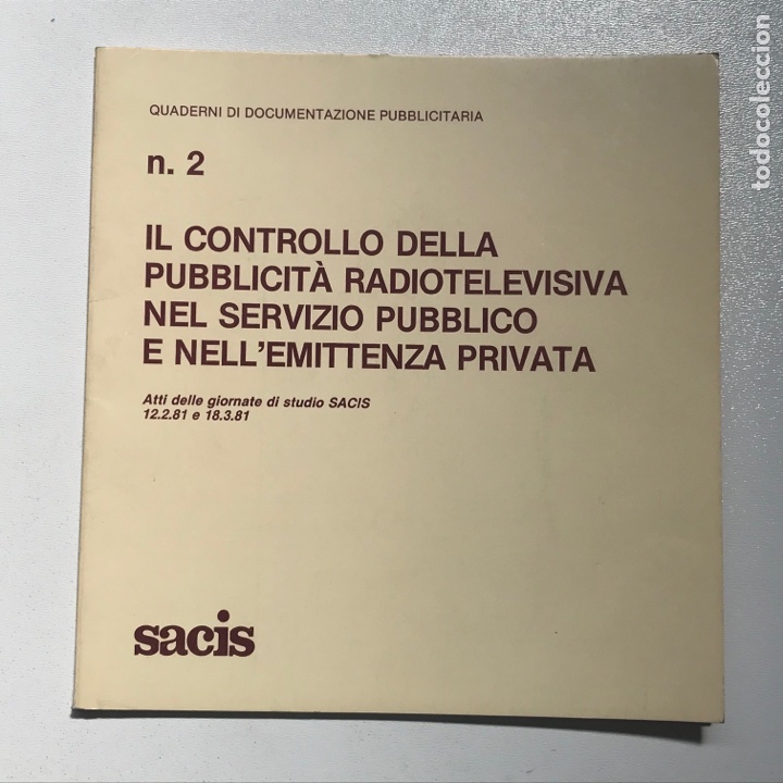 Libros de segunda mano: N 2 Quaderni di documentazione publicitaria 1981 Ref I - Foto 1
