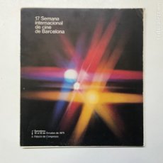 Libros de segunda mano: 17 SEMANA INTERNACIONAL DE CINE EN COLOR.24X21CM-1975. REF K