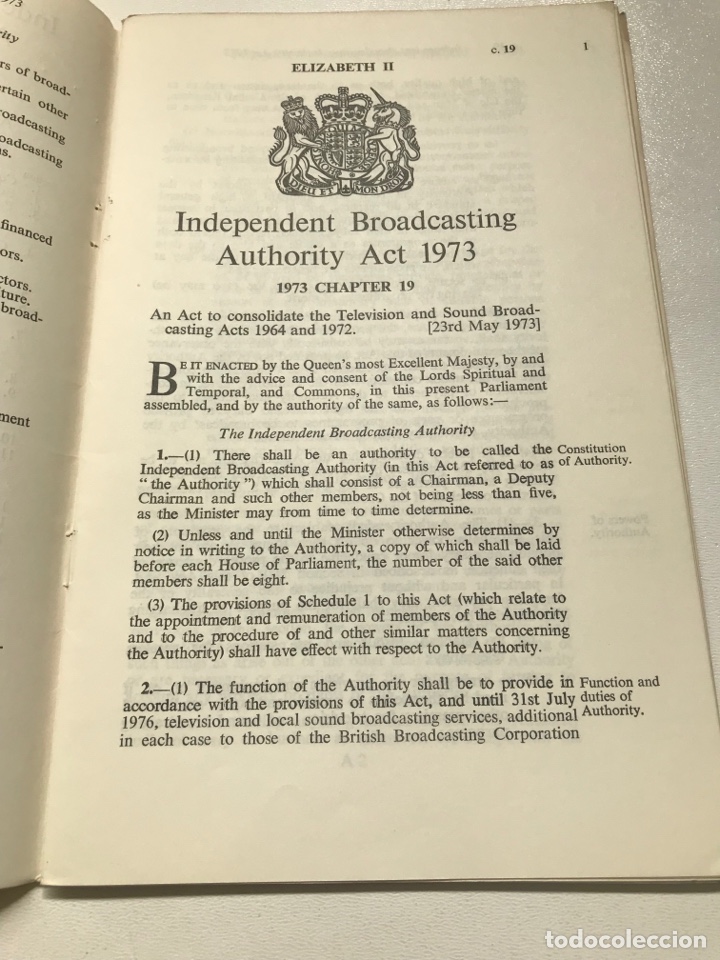 Libros de segunda mano: Independent Broadcasting Authotity 1973 Ref J - Foto 4