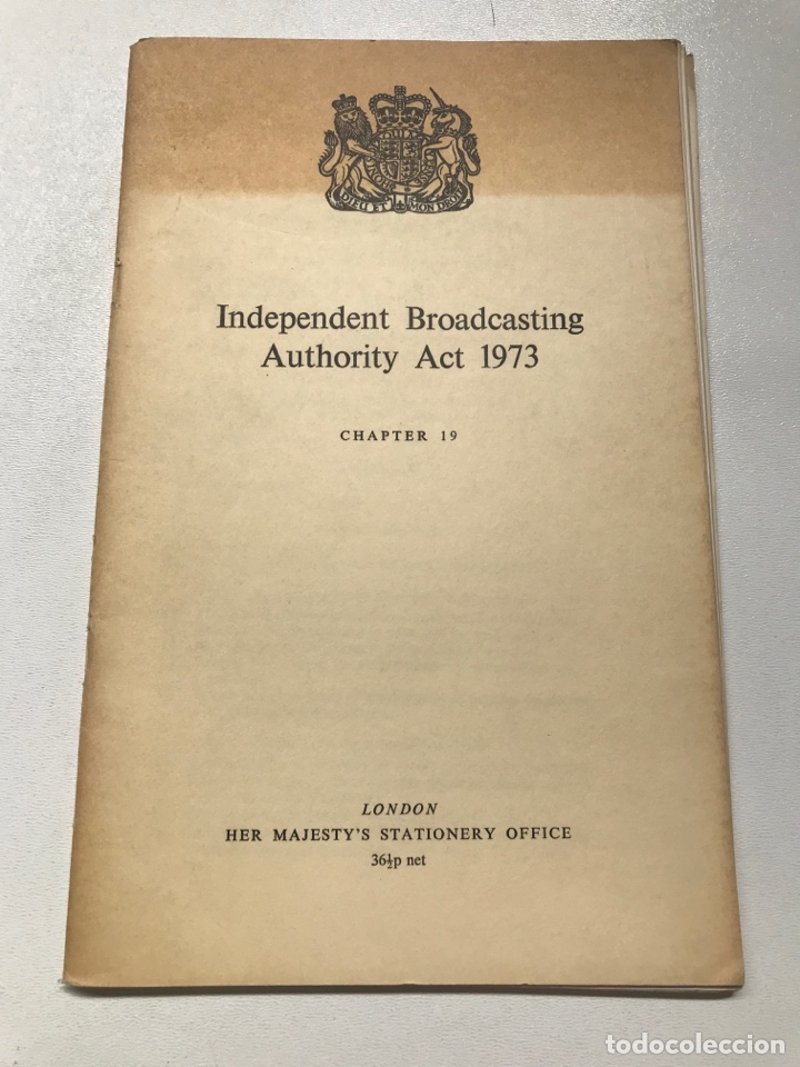 Libros de segunda mano: Independent Broadcasting Authotity 1973 Ref J - Foto 1