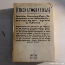 Libros de segunda mano: CINEMATOGRAFICAS REGLAMENTACIONES NACIONALES DE TRABAJO-1978-RADIO,TV,AGENCIAS PUBLICIDAD. Lote 287673168