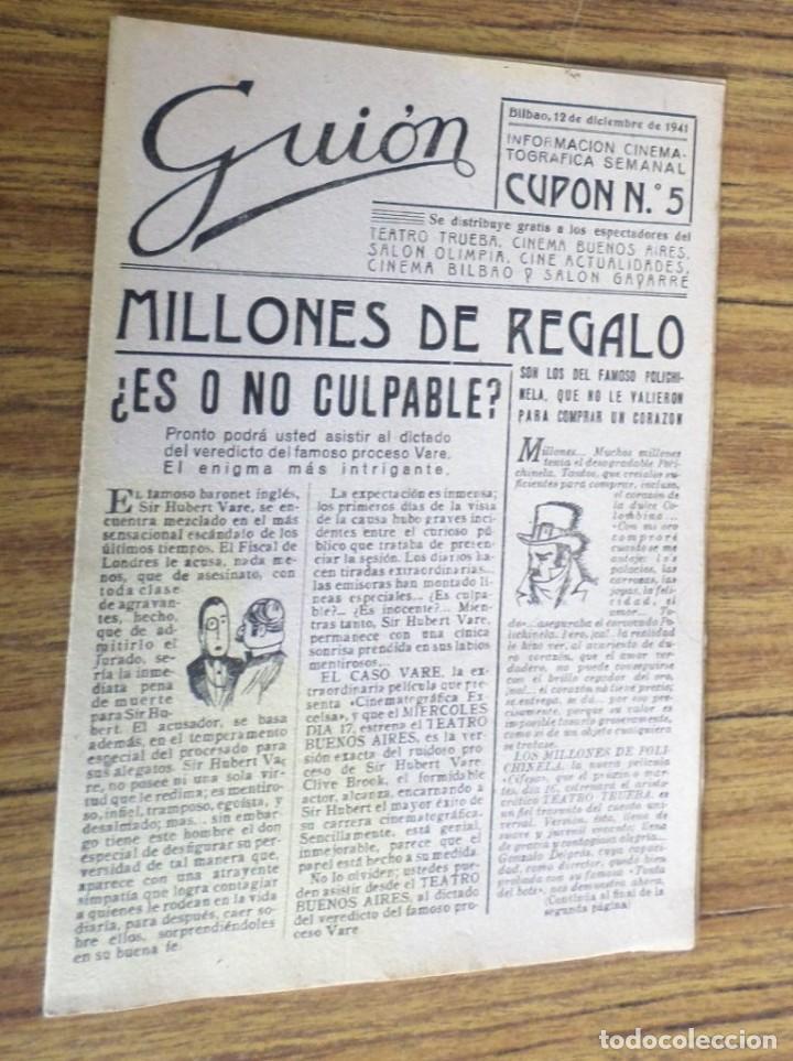 Libros de segunda mano: GUION Informaci&oacute;n cinematogr&aacute;fica semanal N&ordm; 5