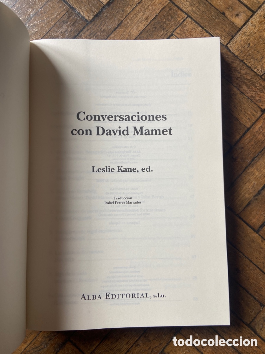 Libros de segunda mano: Conversaciones con David Mamet - Leslie Kane - Alba (2005) - Foto 3