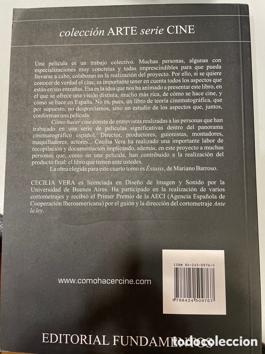 Libros de segunda mano: C&oacute;mo hacer cine 4. Extasis de Mariano barroso. - Foto 2