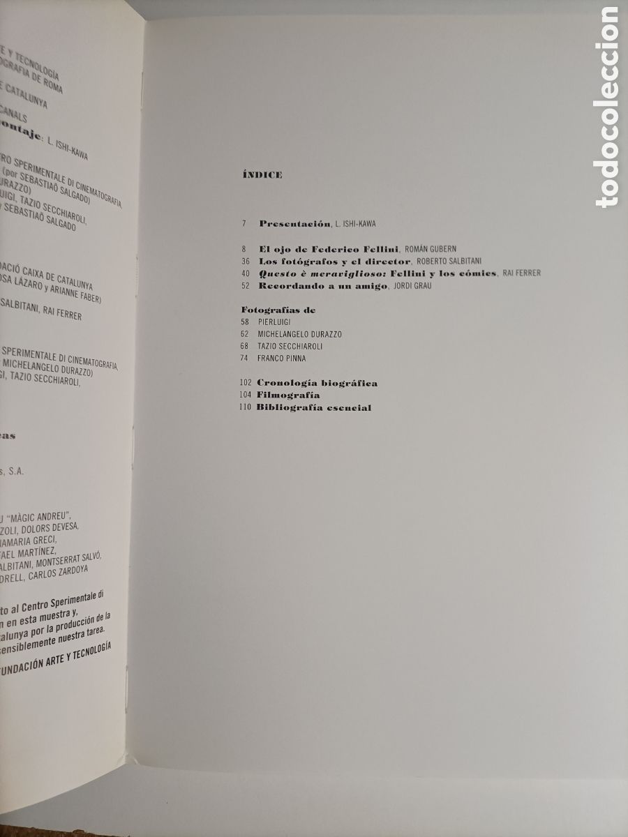 Libros de segunda mano: El ojo de Fellini. Homenaje . Exposici&oacute;n - Foto 8