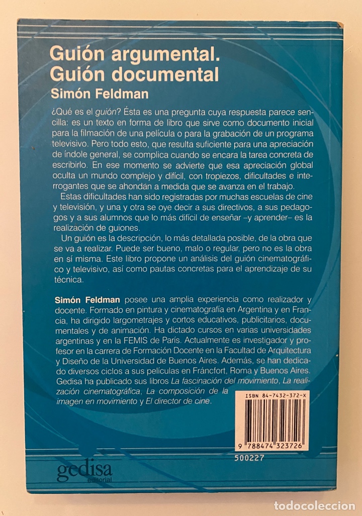 Libros de segunda mano: Gui&oacute;n argumental. Gui&oacute;n documental - FELDMAN, Sim&oacute;n - Foto 2