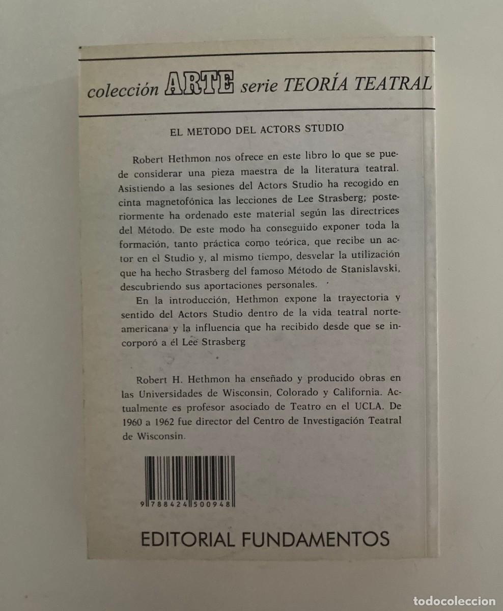 Libros de segunda mano: El M&eacute;todo del Actors Studio. Hethom R.H. - Foto 2