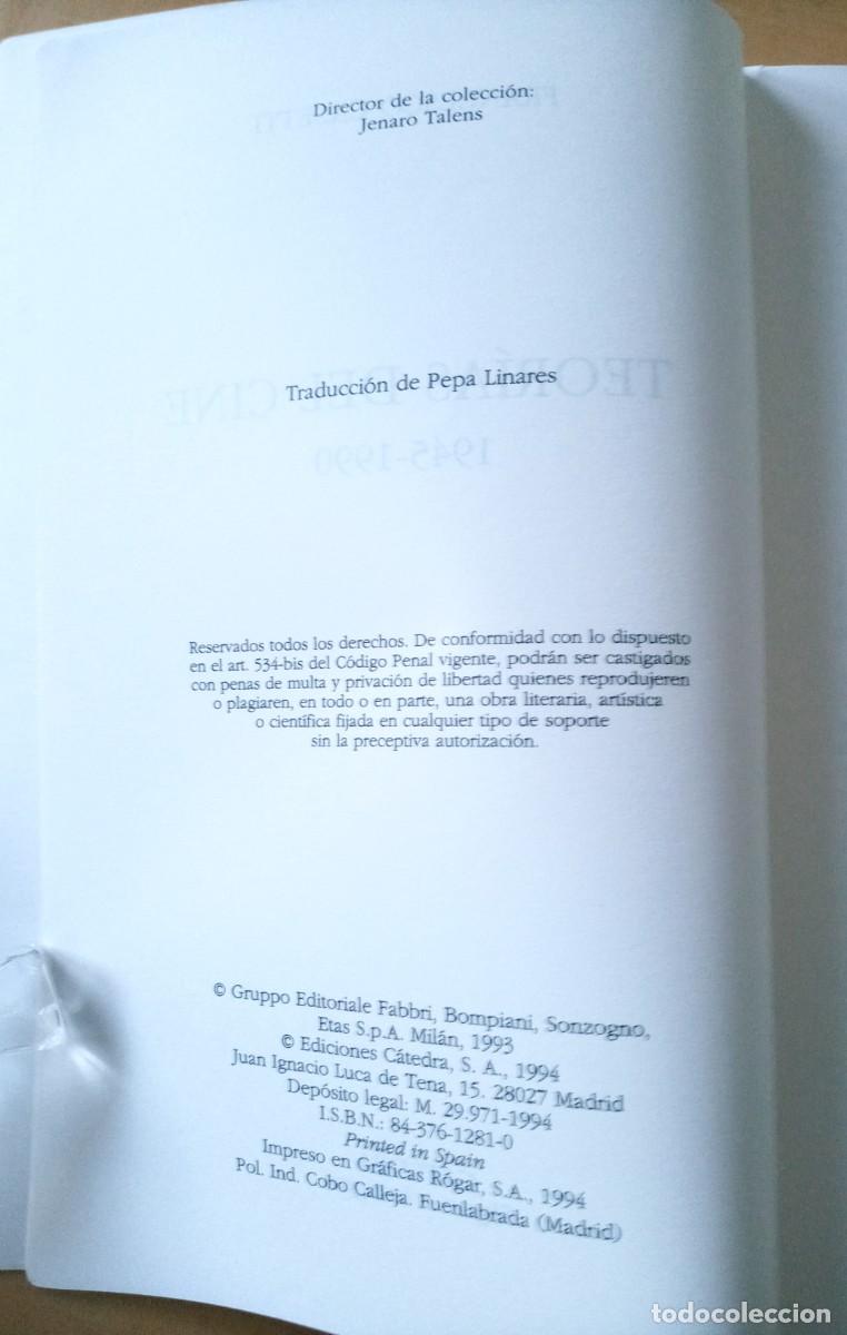 Libros de segunda mano: FRANCESCO CASETTI TEORIAS DEL CINE - Foto 4