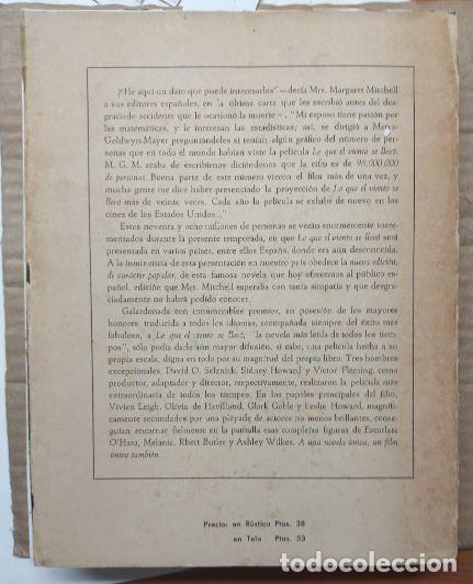 Libros de segunda mano: CINE - LO QUE EL VIENTO SE LLEVO DE MARGARET MITCHELL - Foto 2