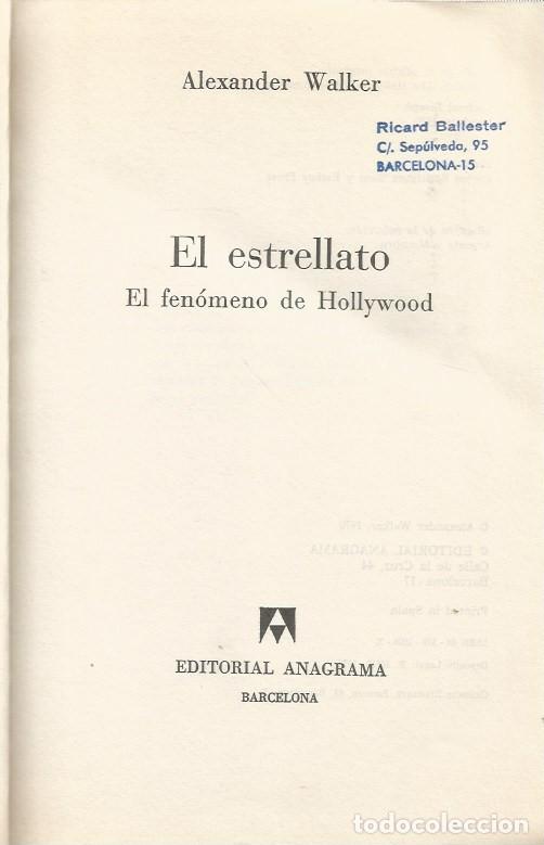 Libros de segunda mano: EL ESTRELLATO EL FENOMENO DE HOLLYWOOD-ALEXANDER WALKER - Foto 2