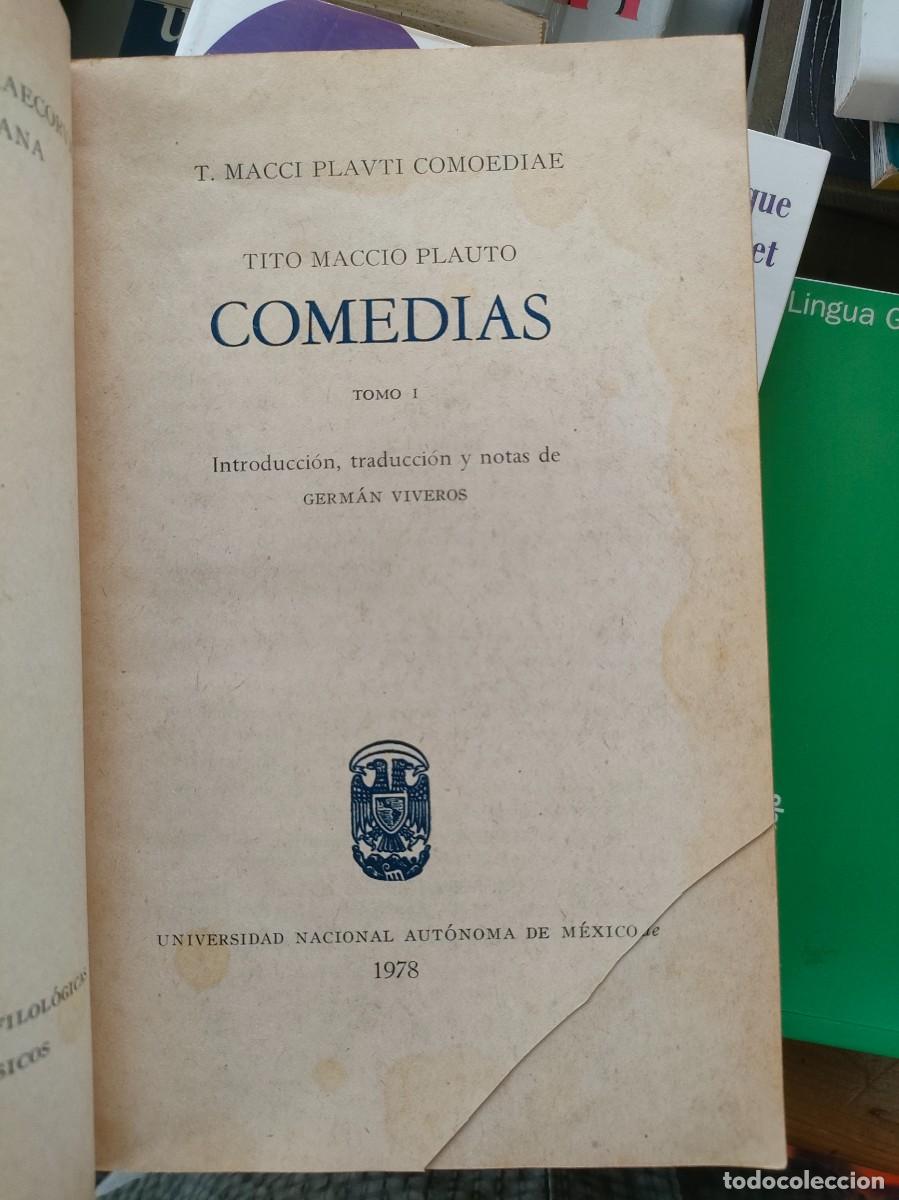 Libros de segunda mano: Plauto. Comedias. 1989. Versi&oacute;n de Germ&aacute;n Viveros - Foto 2
