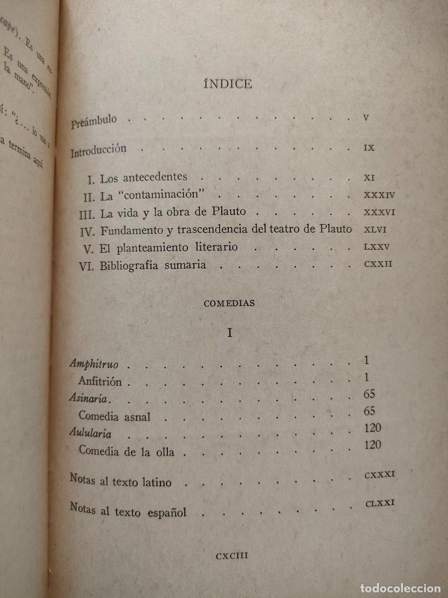 Libros de segunda mano: Plauto. Comedias. 1989. Versi&oacute;n de Germ&aacute;n Viveros - Foto 3