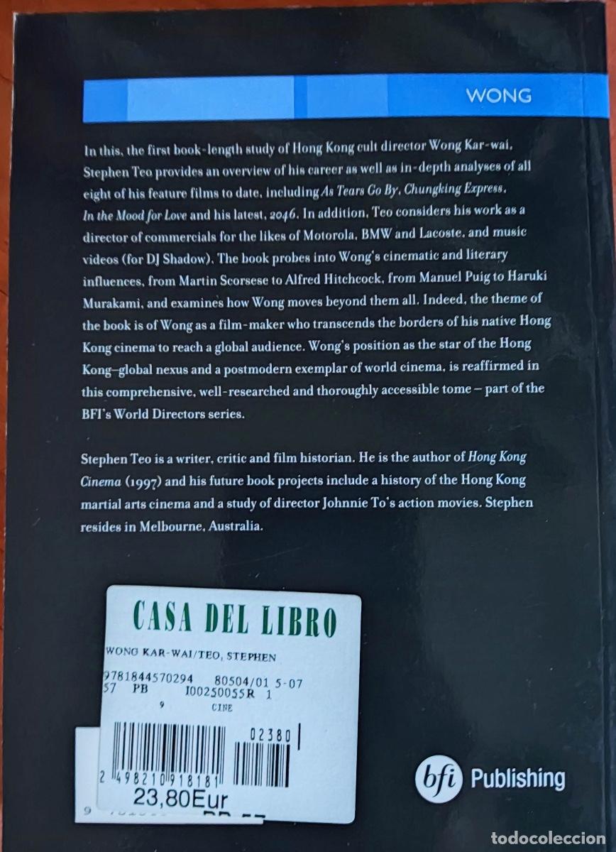Libros de segunda mano: WONG KAR-WAI - Stephen Teo, 2005. - Foto 4