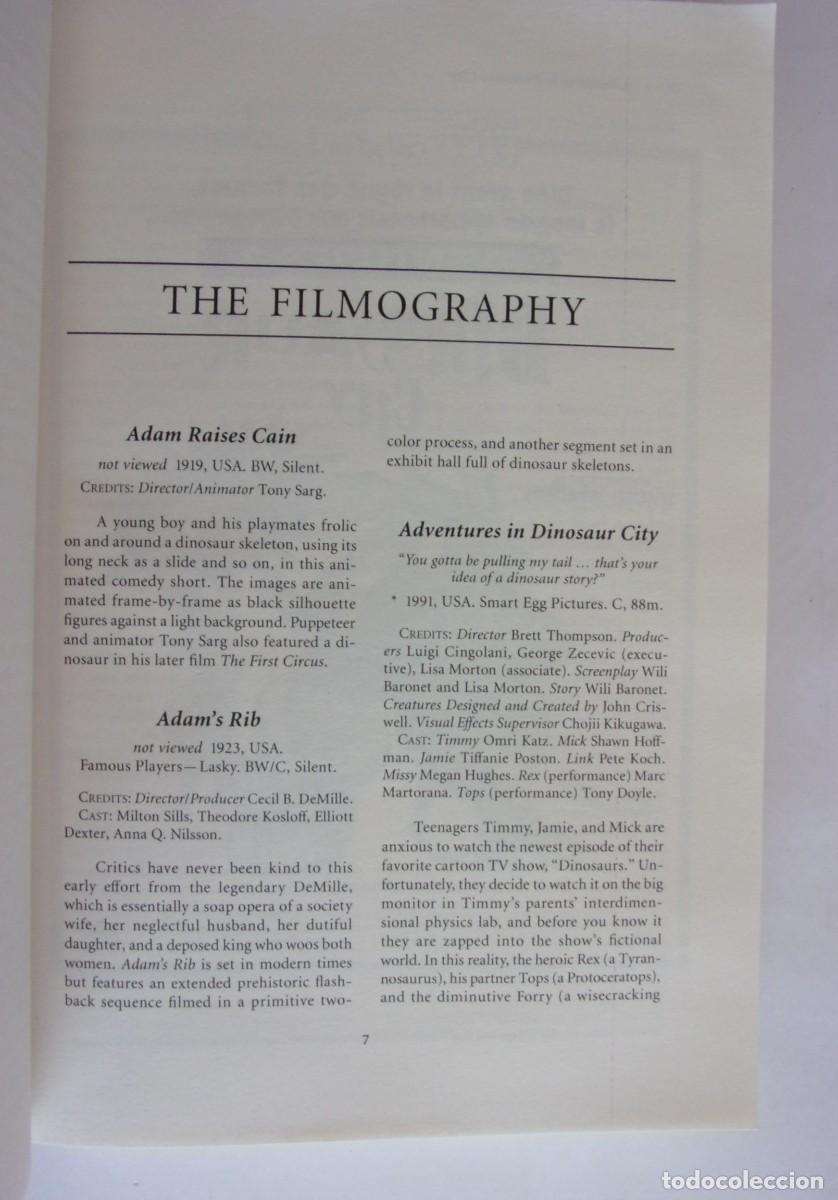 Libros de segunda mano: THE DINOSAUR FILMOGRAPHY (Libro en ingles) - Foto 11
