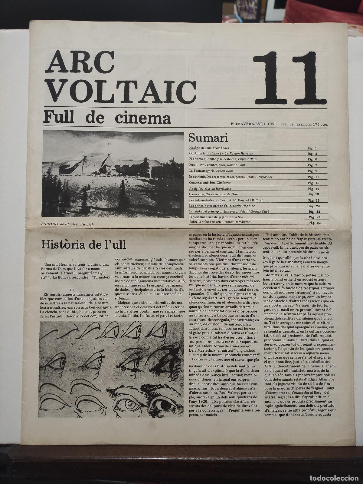 Libros de segunda mano: ARC VOLTAIC - FULL DE CINEMA - N&ordm;11 - 1981 - Foto 1