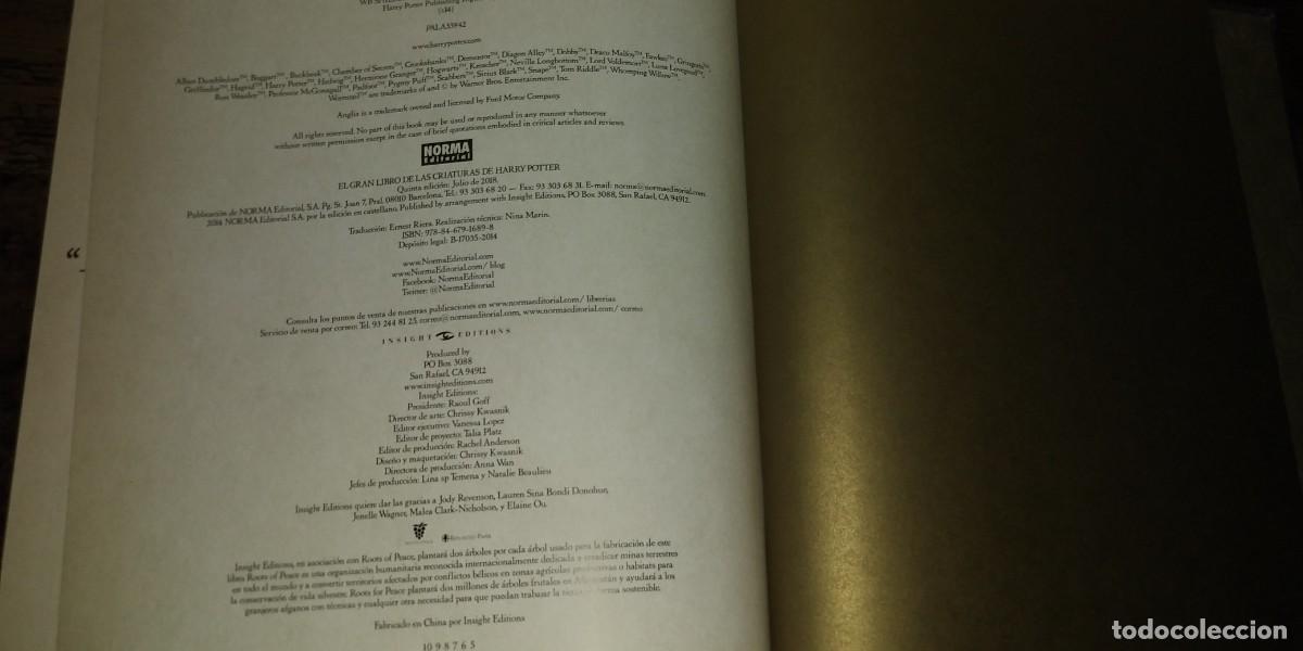 Libros de segunda mano: El Gran Libro De Las Criaturas De Harry Potter - Foto 3