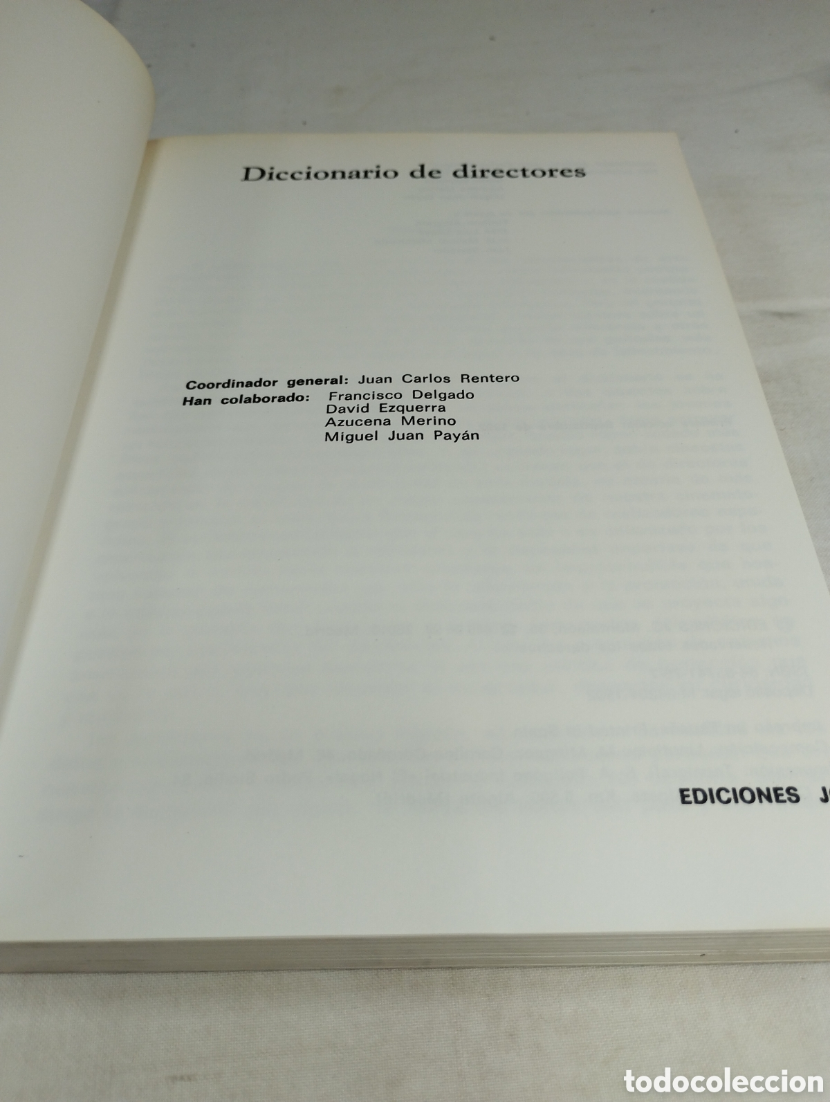 Libros de segunda mano: Diccionario de directores. Ediciones JC,1992 - Foto 2