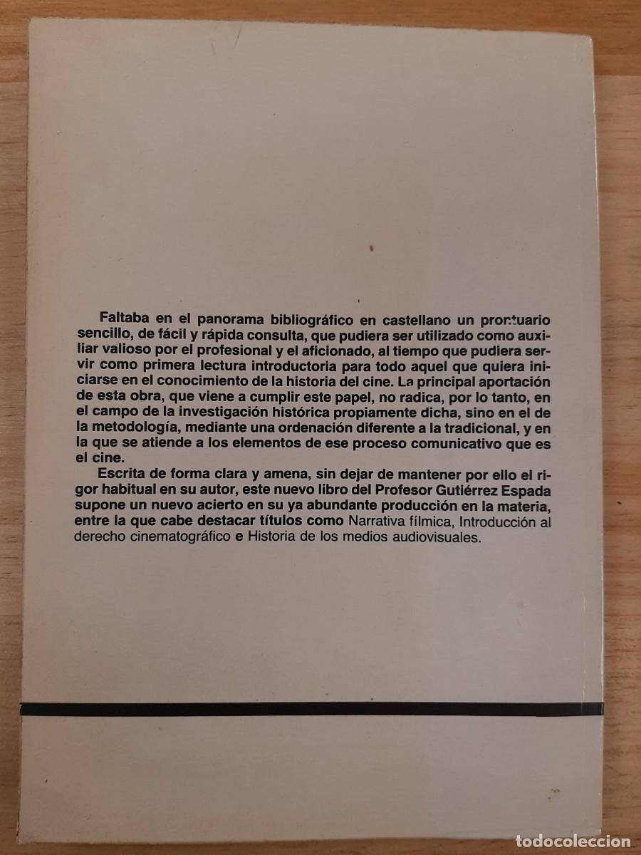 Libros de segunda mano: Elementos para la historia del cine - Luis Guti&eacute;rrez Espada - 1982 - Forja - Foto 3