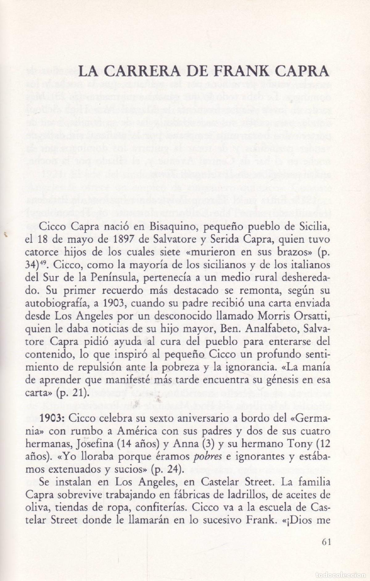 Libros de segunda mano: Frank Capra - Cieutat, Michel - Foto 2