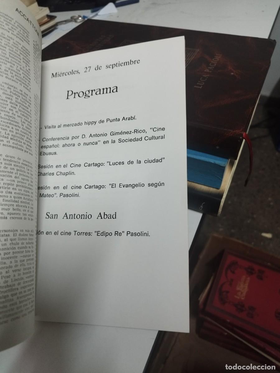 Libros de segunda mano: Programa V semana cultural de ibiza y formentera. Cine. 1978. Charlot Pasolini. Chaplin. Programa. - Foto 8