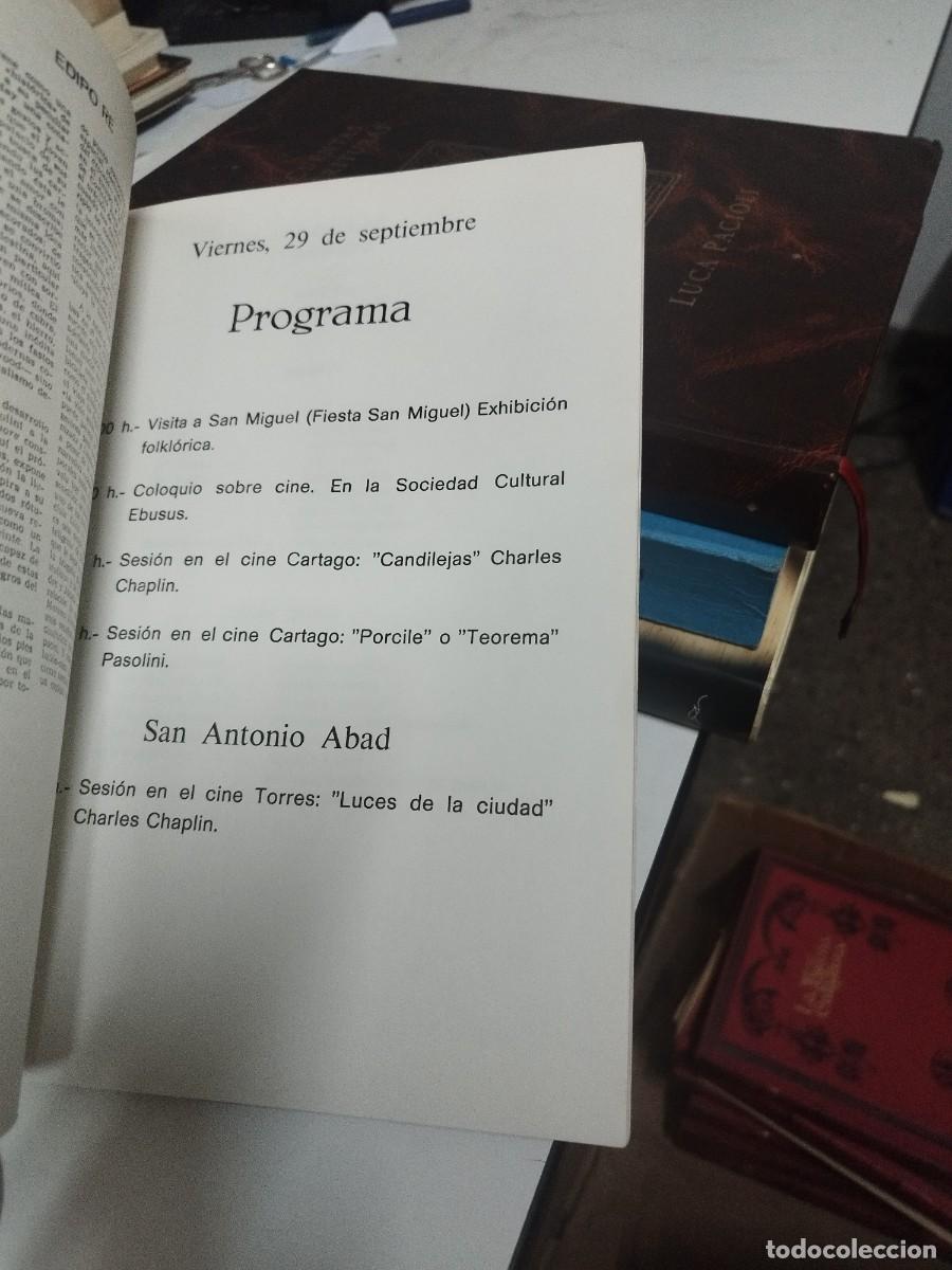 Libros de segunda mano: Programa V semana cultural de ibiza y formentera. Cine. 1978. Charlot Pasolini. Chaplin. Programa. - Foto 10