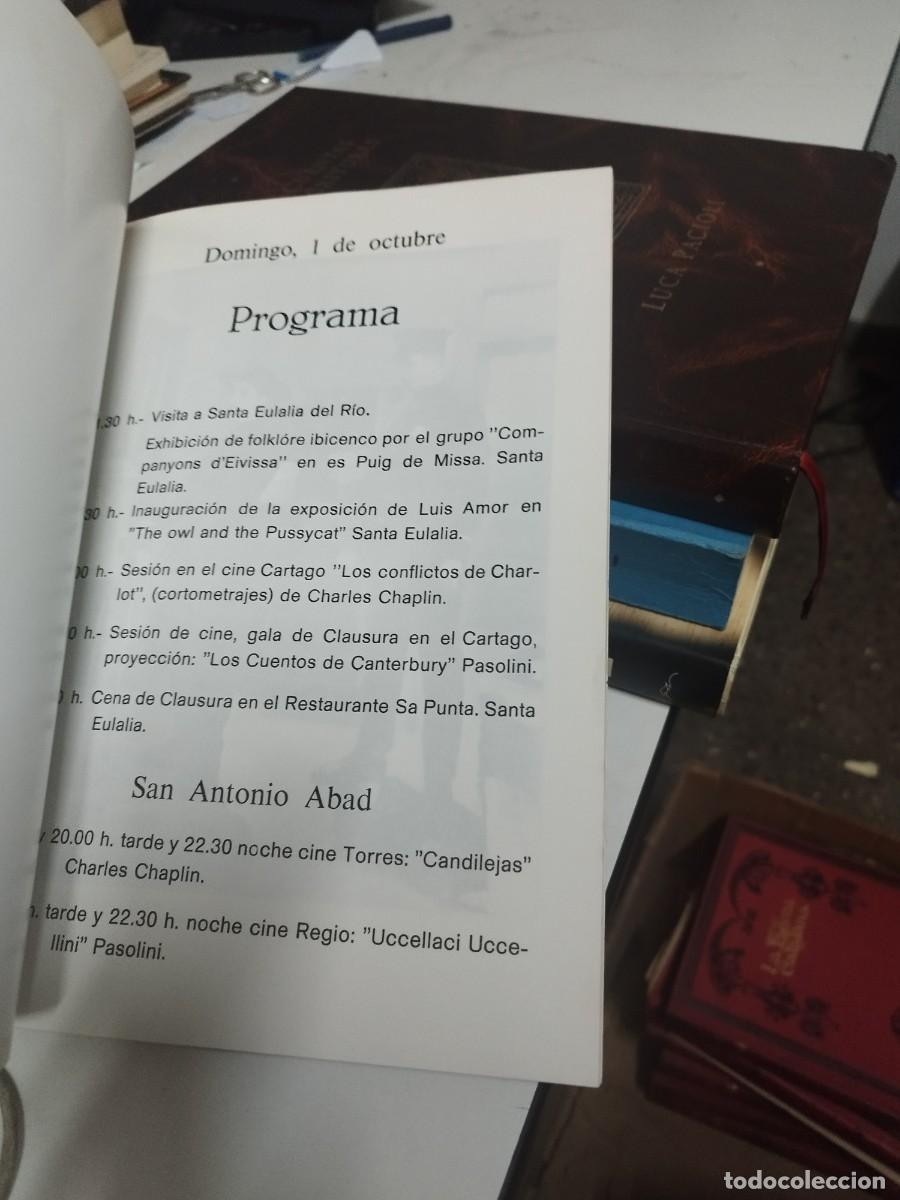 Libros de segunda mano: Programa V semana cultural de ibiza y formentera. Cine. 1978. Charlot Pasolini. Chaplin. Programa. - Foto 14