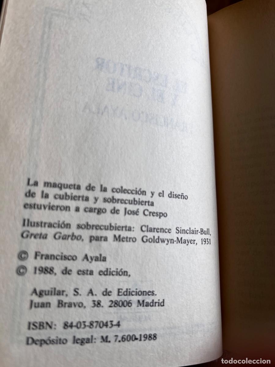 Libros de segunda mano: El escritor y el cine. Escritos de Francisco Ayala. - Foto 3