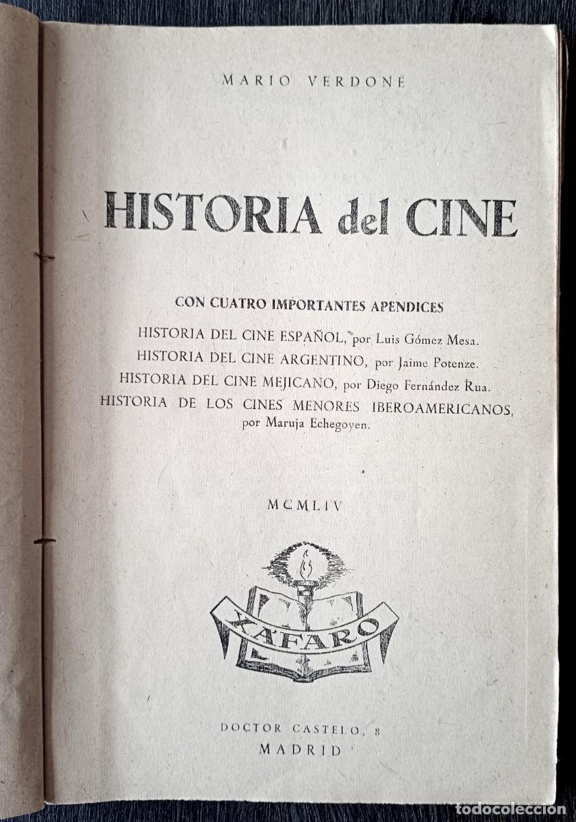 Libros de segunda mano: Mario Verdone . Historia del cine - Foto 1