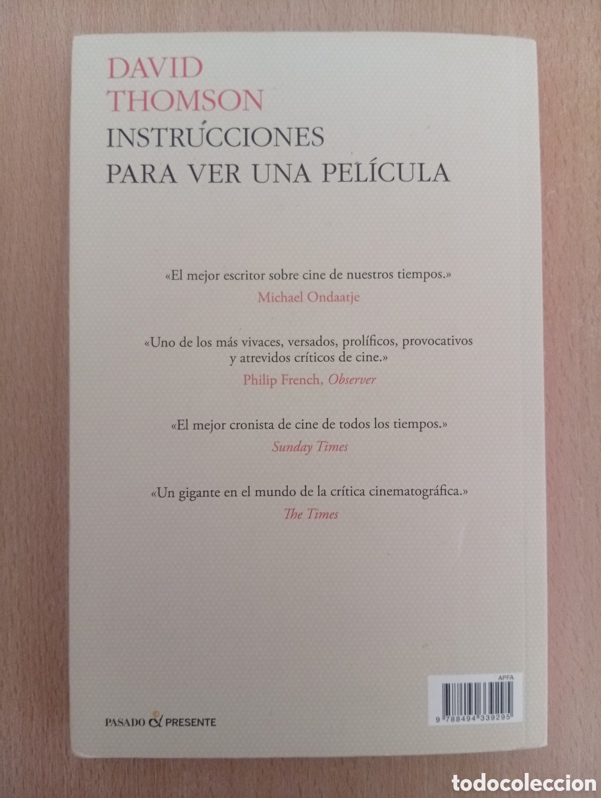 Libros de segunda mano: INSTRUCCIONES PARA VER UNA PEL&Iacute;CULA. David Thomson - Foto 4