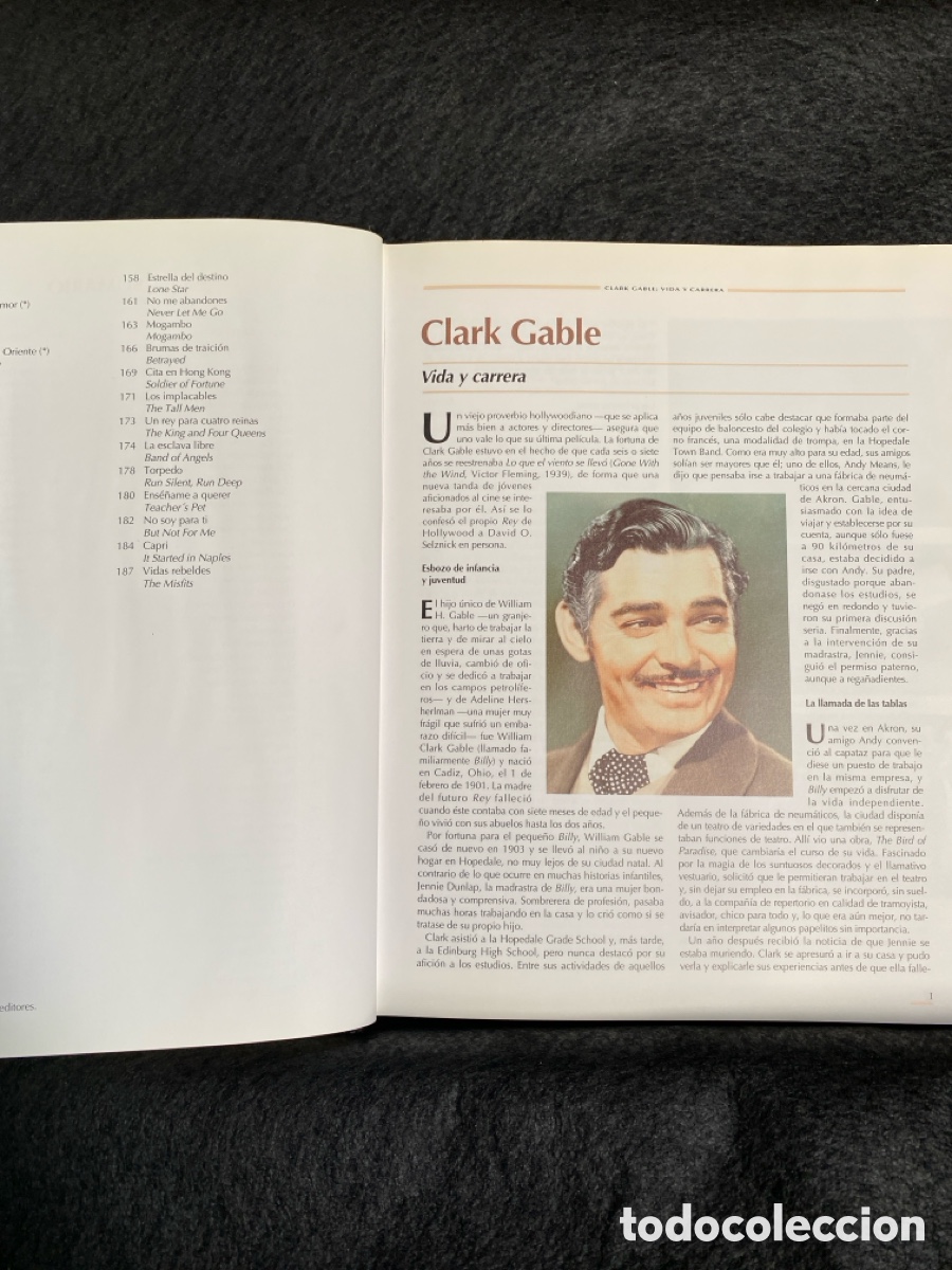Libros de segunda mano: Libro Clark Gable de la serie mitos del cine - Foto 2