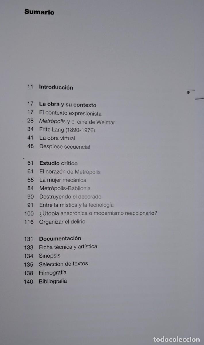 Libros de segunda mano: PILAR PEDRAZA: FRITZ LANG-METROPOLIS - Foto 5
