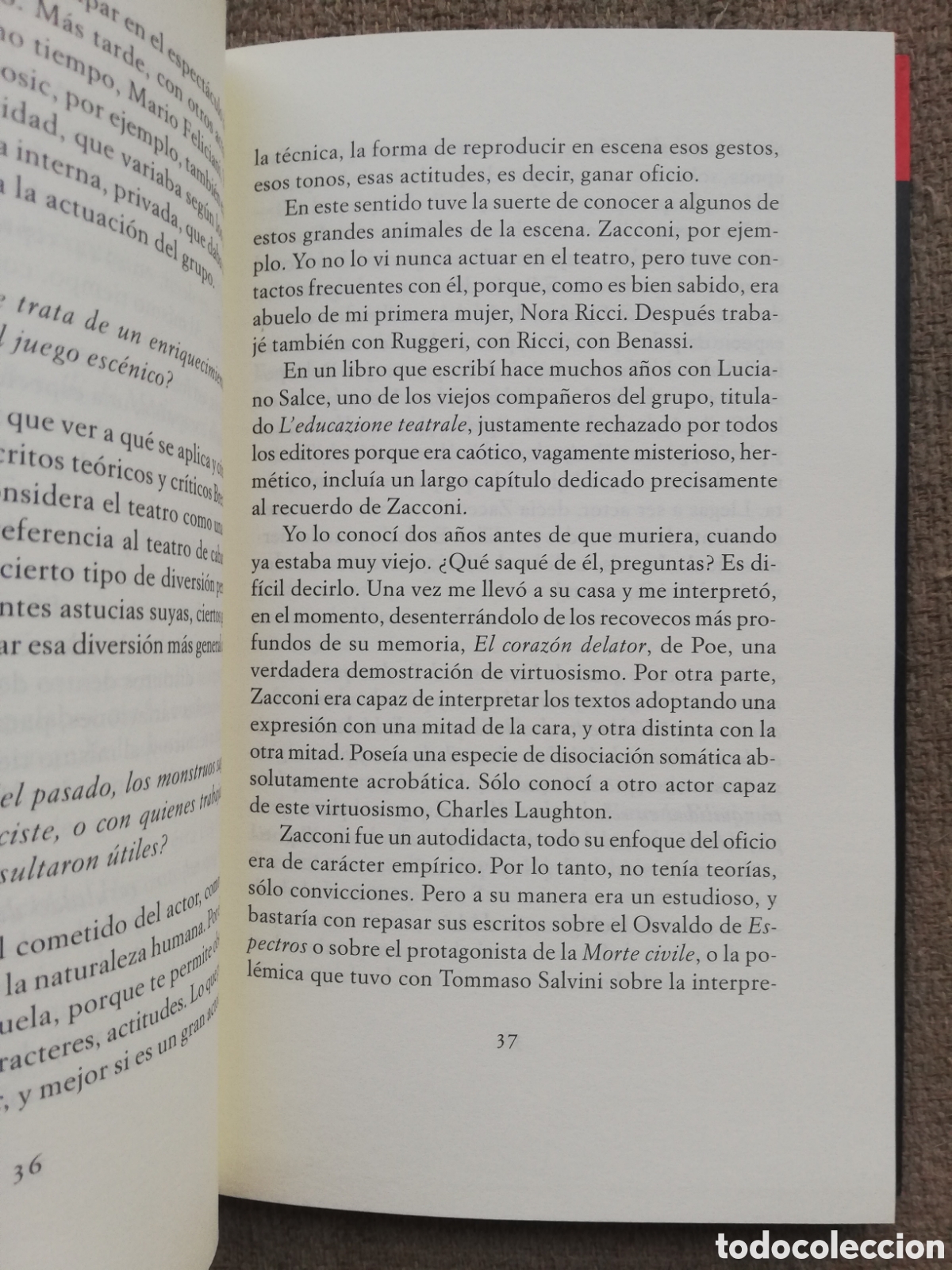 Libros de segunda mano: Sobre el teatro, de Vittorio Gassman - Foto 3