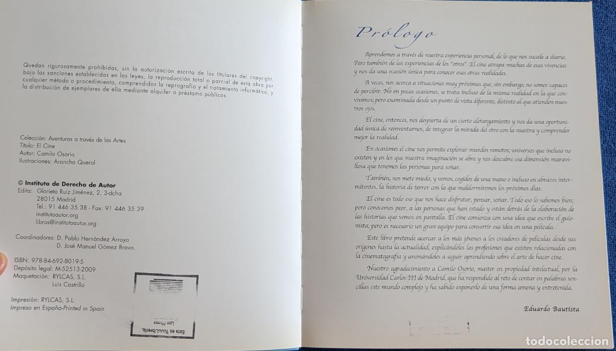 Libros de segunda mano: El cine - Camilo Osorio - Instituti de derecgi de autor (2009) - Foto 3