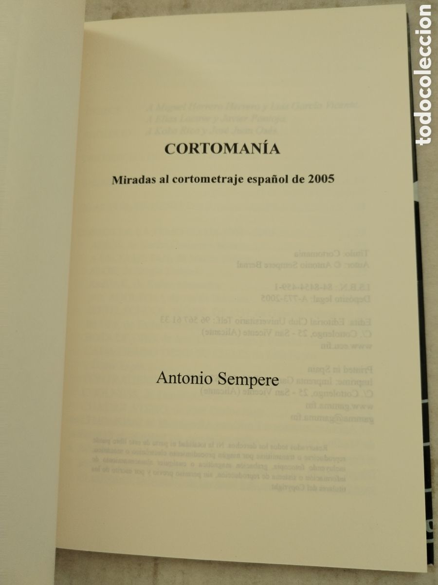Libros de segunda mano: CORTOMANIA/ANTONIO SEMPERE - Foto 3