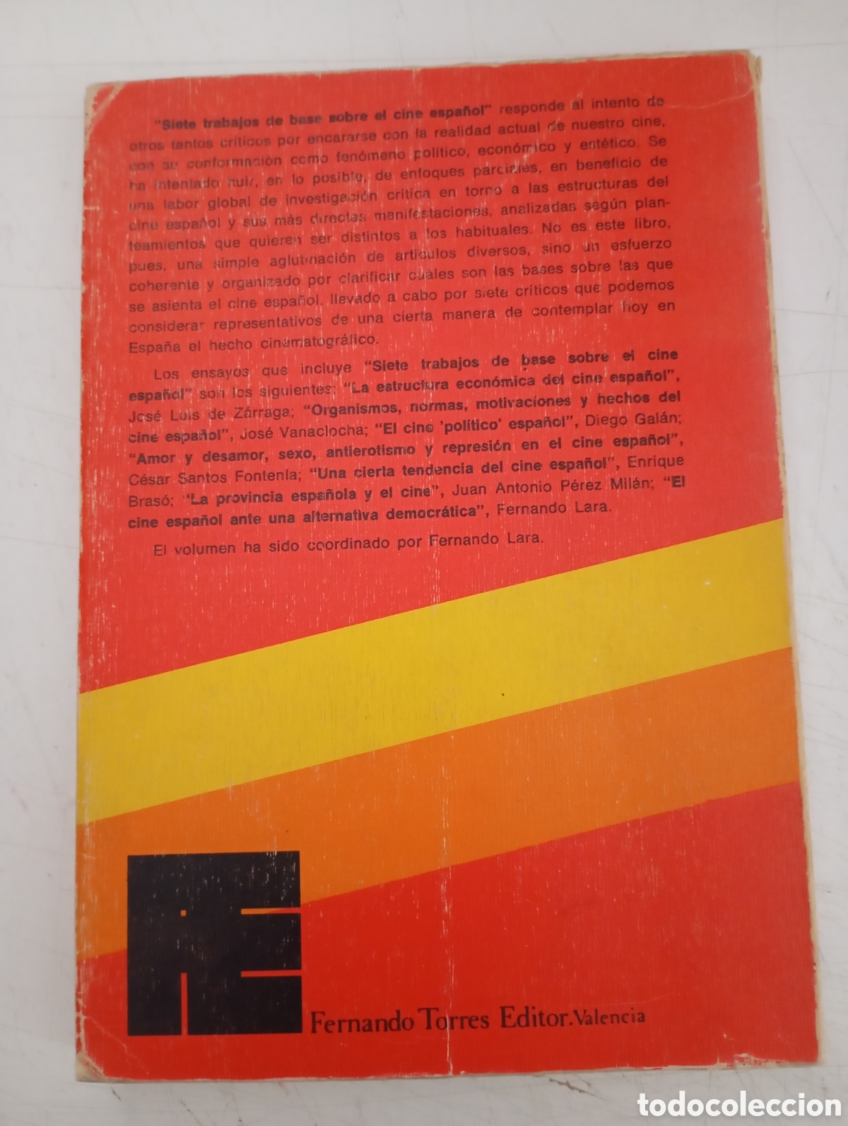 Libros de segunda mano: TRABAJOS DE BASE SOBRE EL CINE ESPA&Ntilde;OL - VVAA. - Foto 2