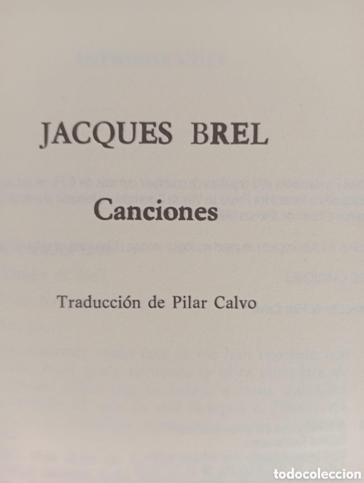 Libros de segunda mano: CANCIONES / JAQUES BREL. ED. ESPIRAL - Foto 2
