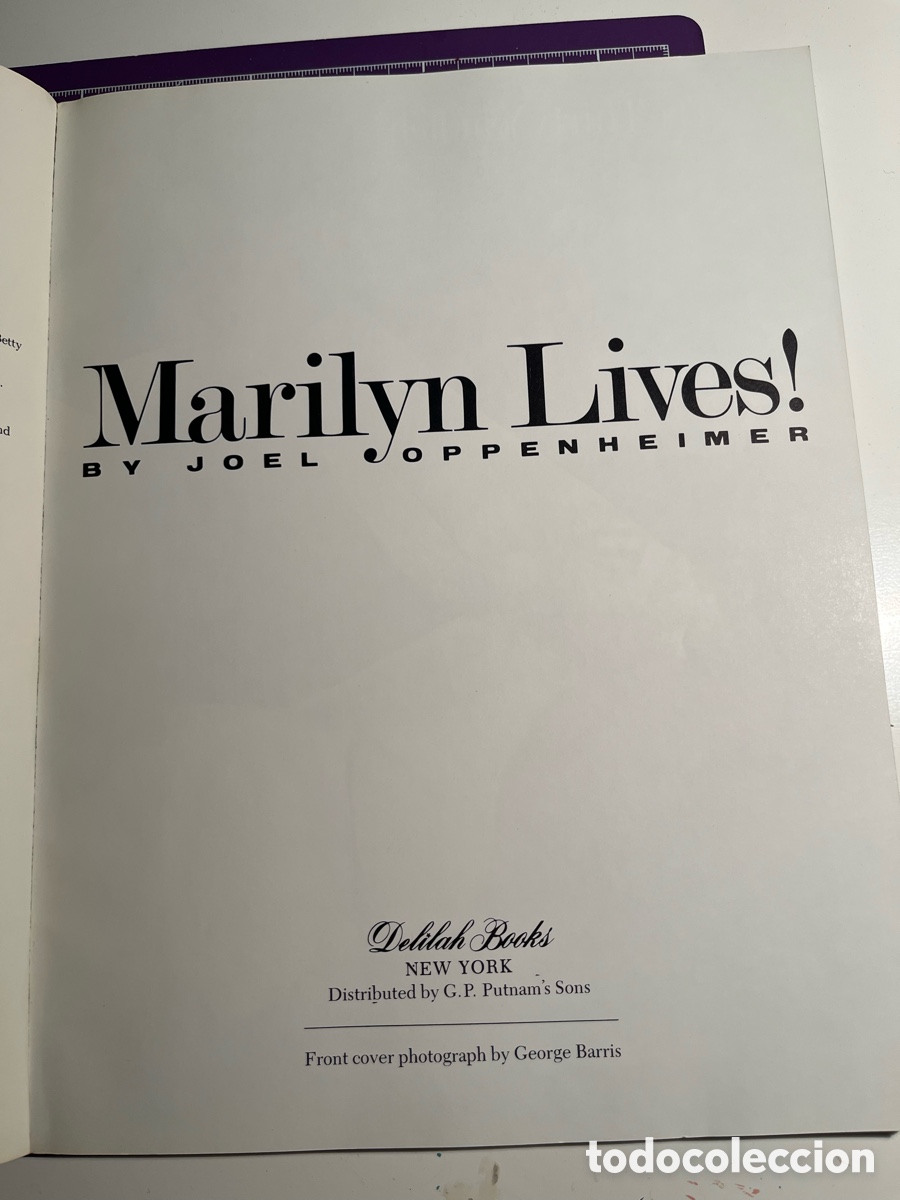 Libros de segunda mano: MARILYN LIVES! By Joel Oppenheimer - Foto 4